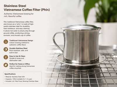 (Phin) Vietnamese Stainless Steel Coffee Filter
