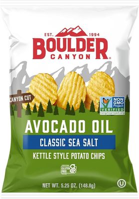 Boulder Olive Oil Classic Sea Salt Kettle Chips 6.5 Oz