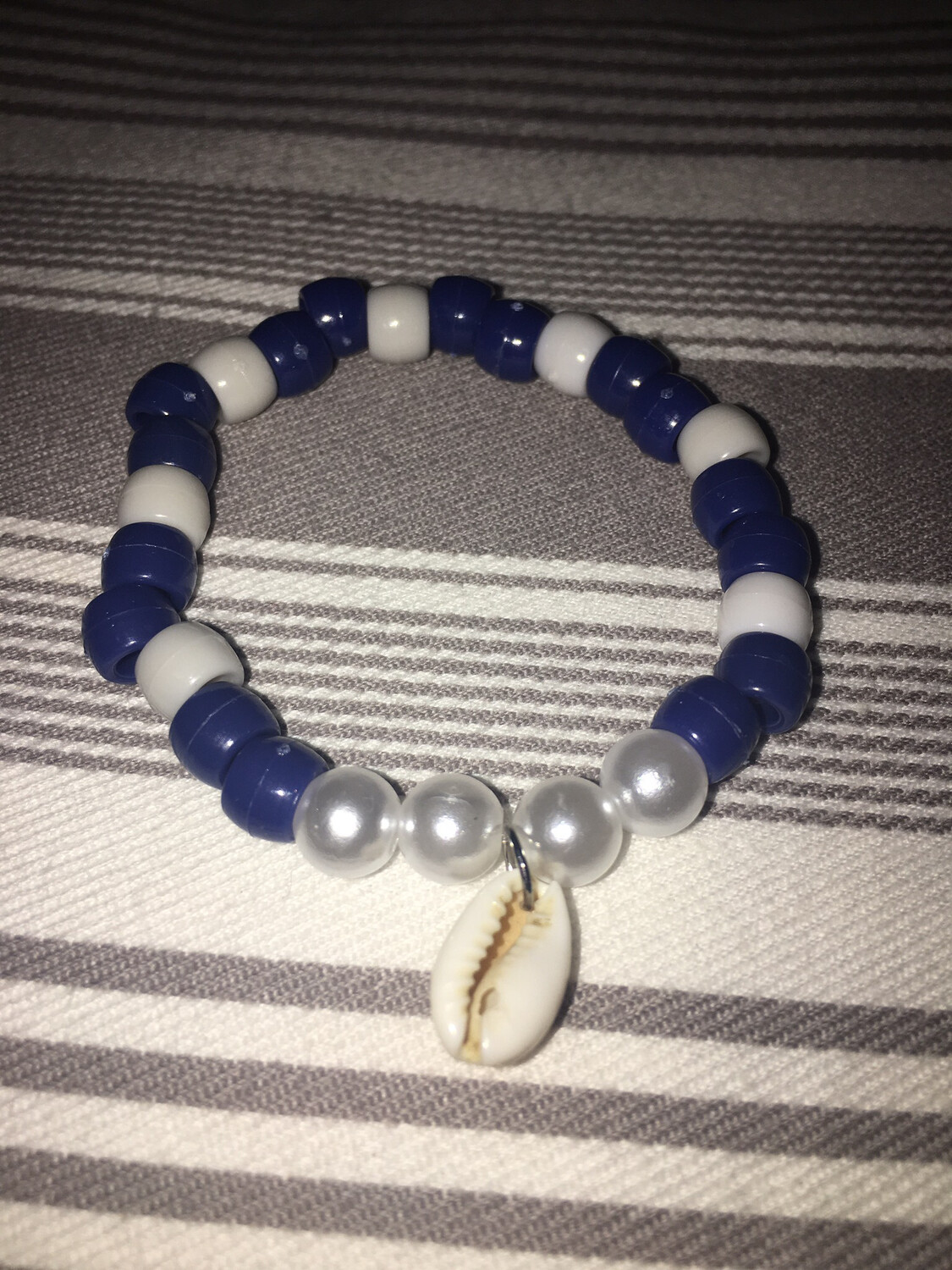 Blue And White Shell Bracelet