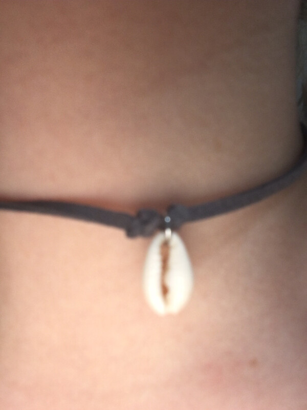 Cowrie Shell Necklace Grey