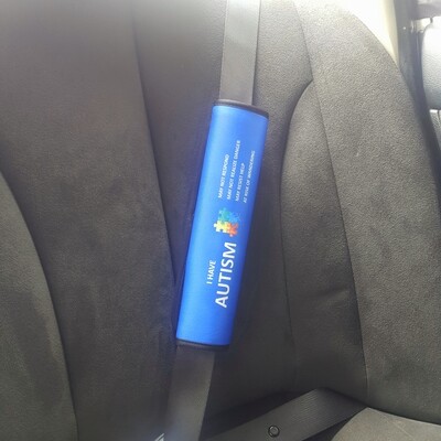 Autism Medical Alert Car Seat Belt Cover