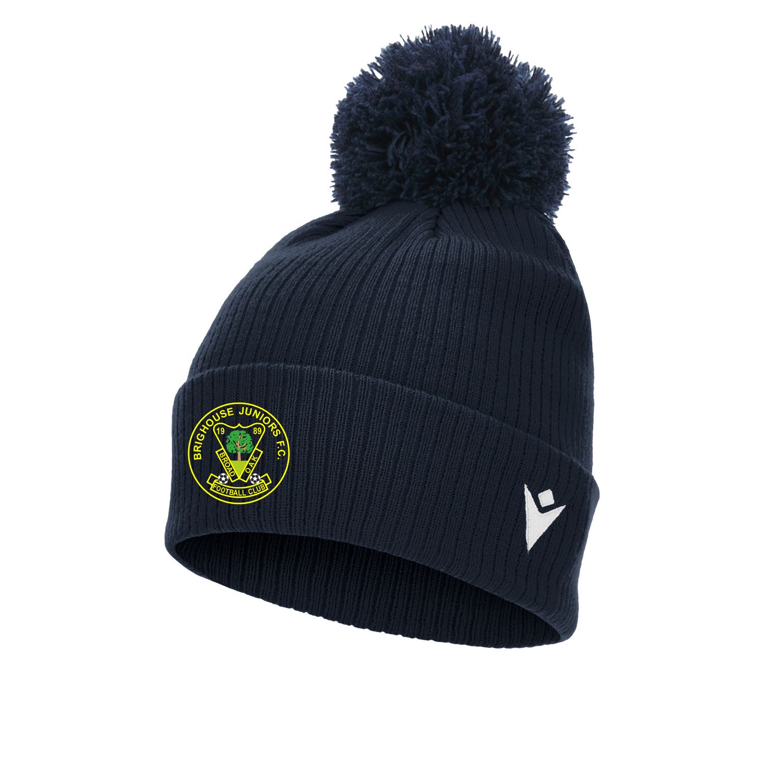 Navy Snow Bobble Hat