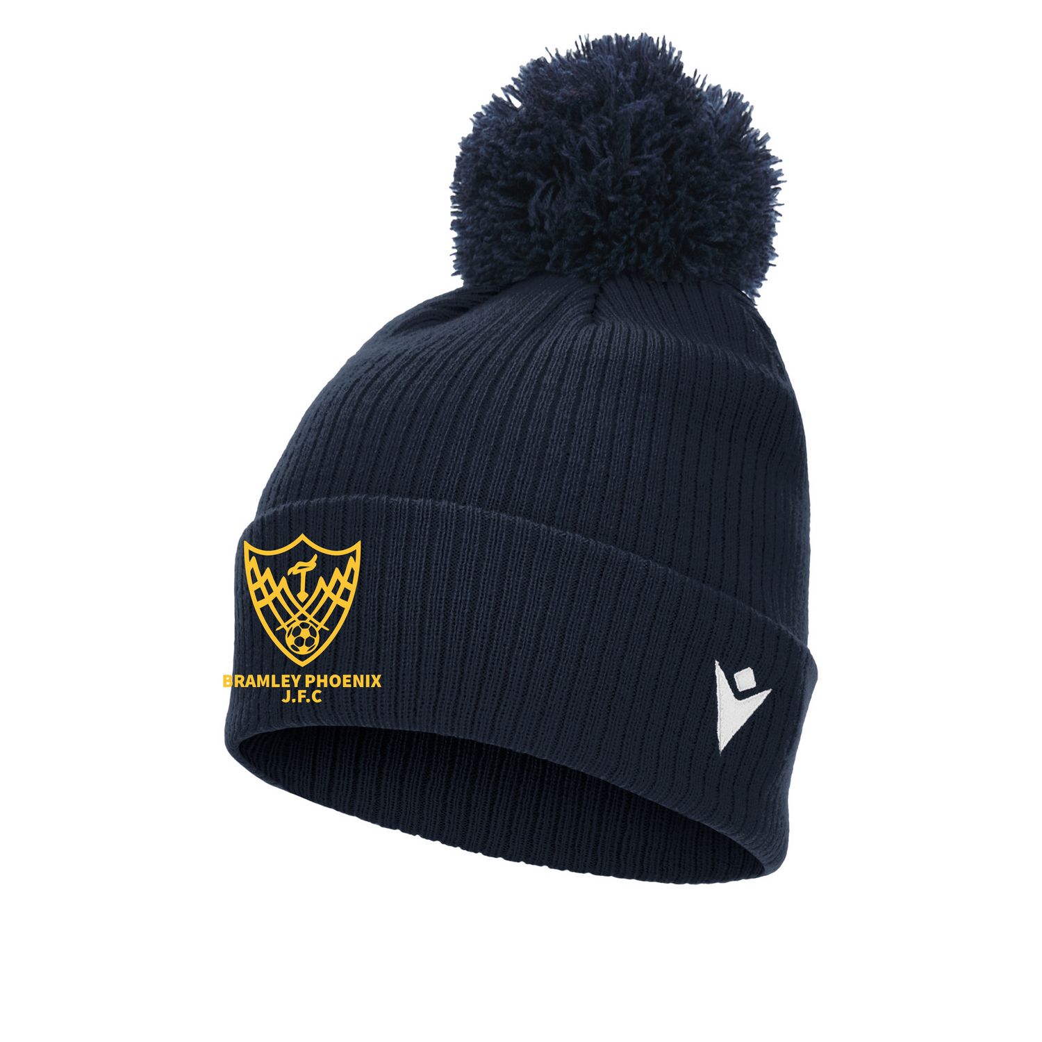 Navy Snow Bobble Hat