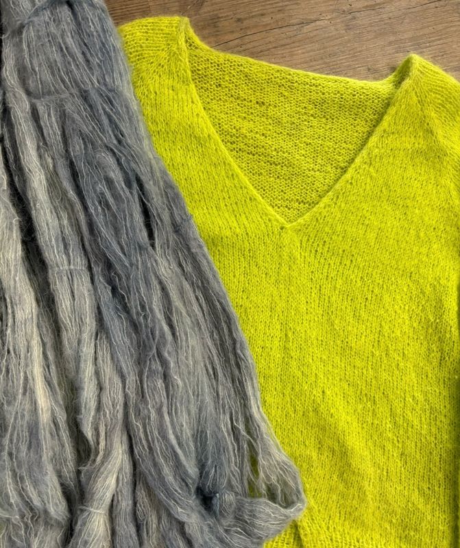 Garnpaket Garnpaket " Fluffy " Fb. hell jeansblau incl. Anleitung