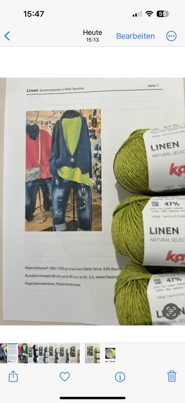 Garnset Garnset "Linen" incl. Anleitung Fb 32