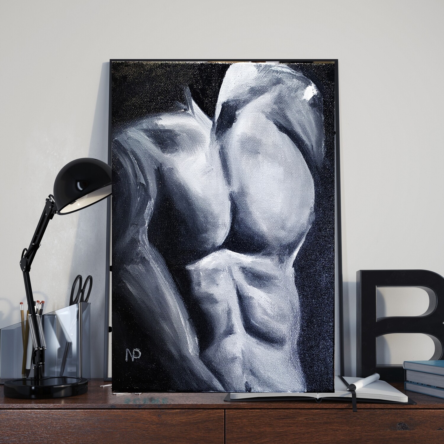 Black man white woman nude paintings