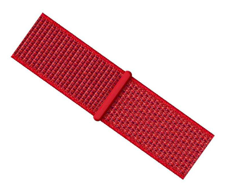 24-44mm Nylon Sport Loop Strap Band for Y7 Watch - Red