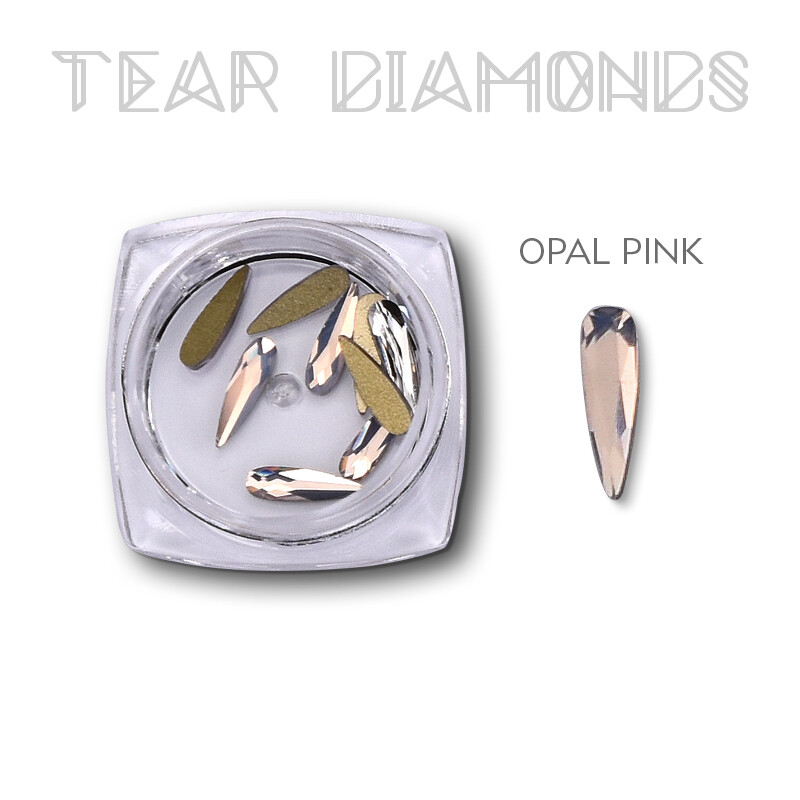 tear diamond opal pink 10 pcs