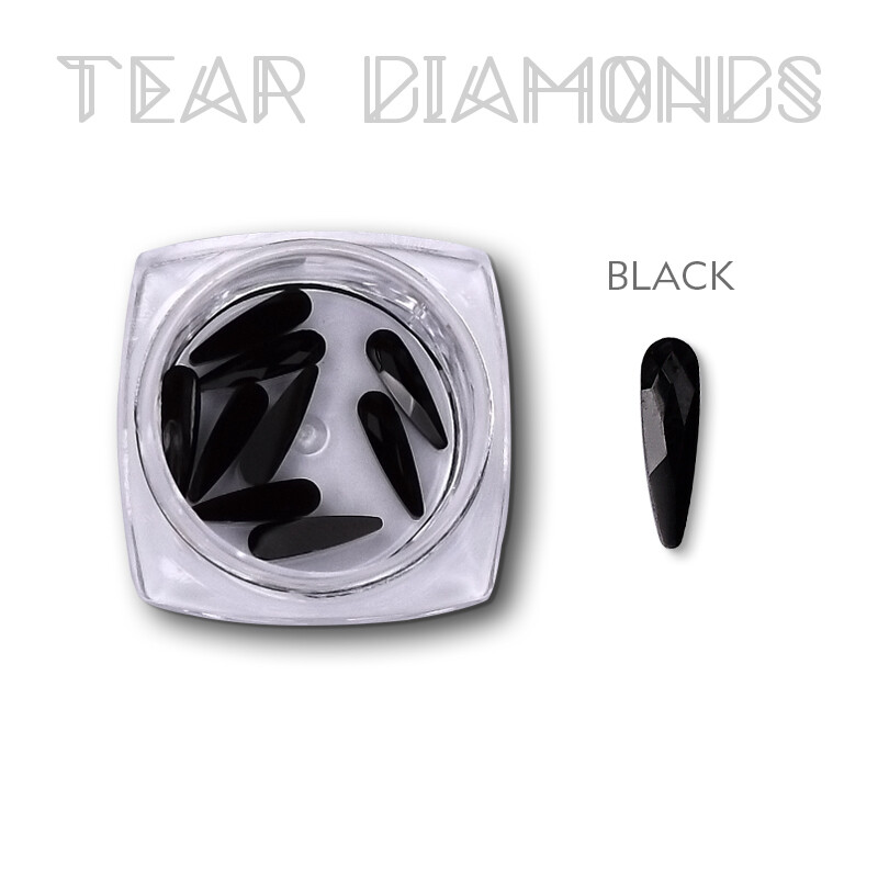tear diamond black 10pcs