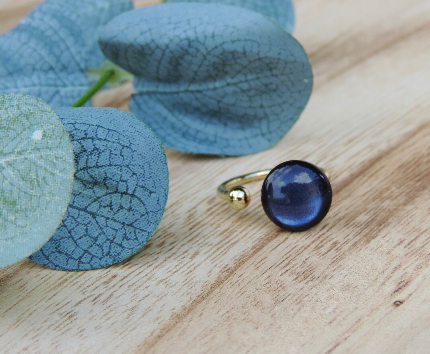Bague doré « blue »