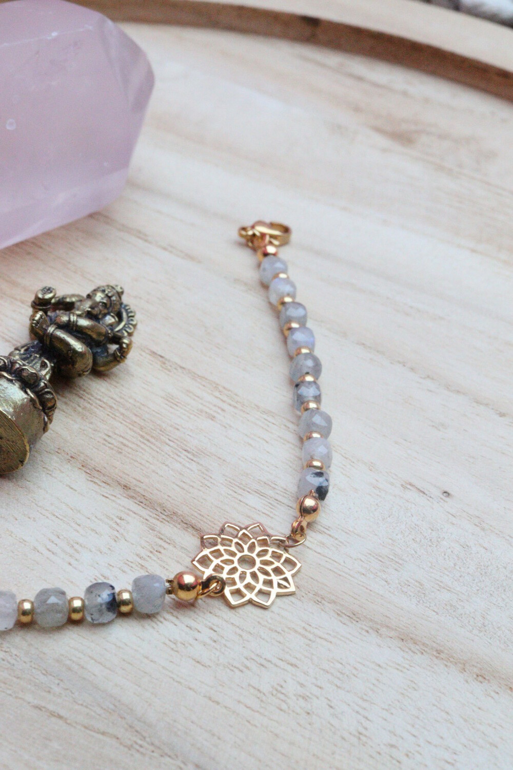 Bracelet chakra couronne supérieur (labradorite)