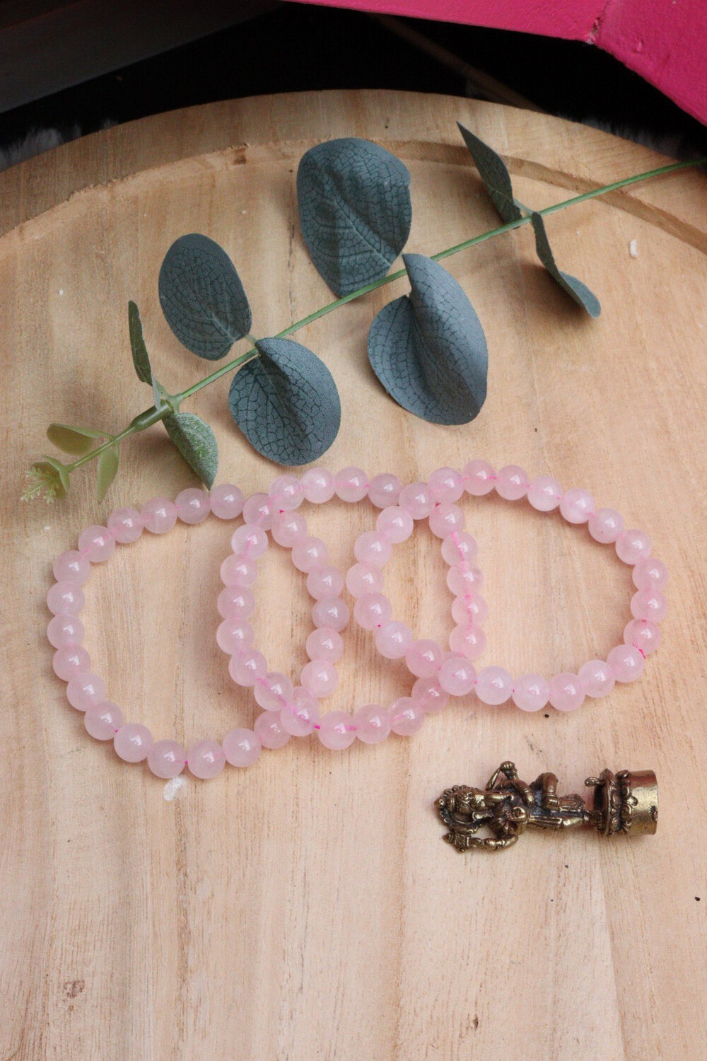 Bracelet en quartz rose 