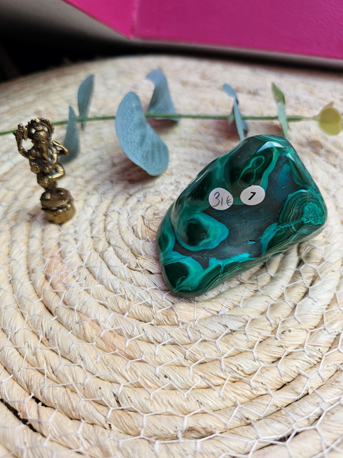 Forme libre en malachite n 7