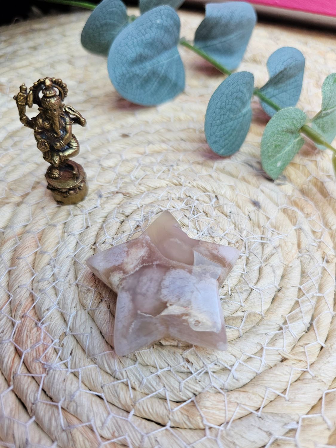 Étoile en agate fleurs de cerisier n 567