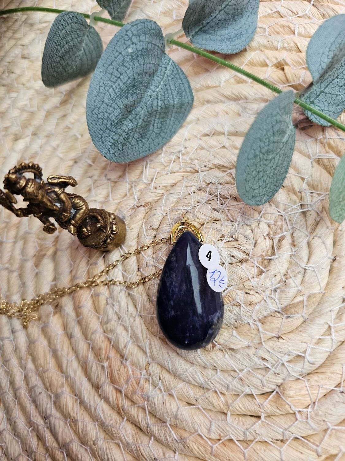 Collier avec pendentif en sodalite n°4