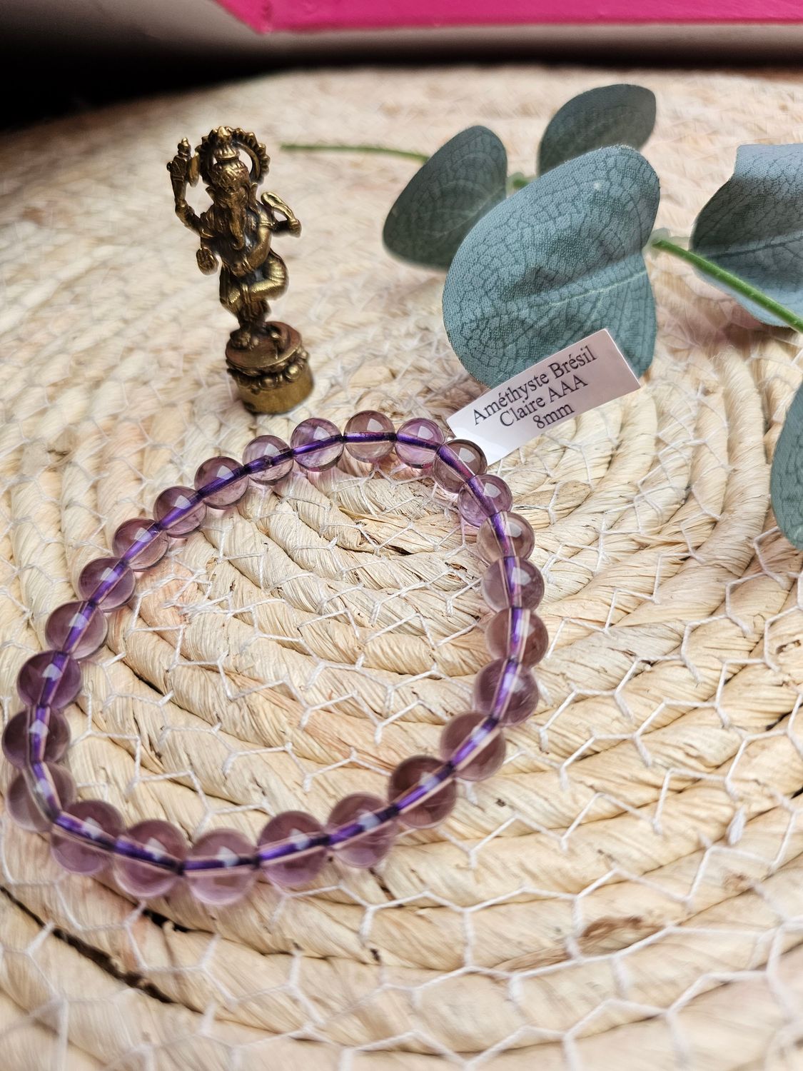 Bracelet en d&#39;amethyste claire du Brésil n°508