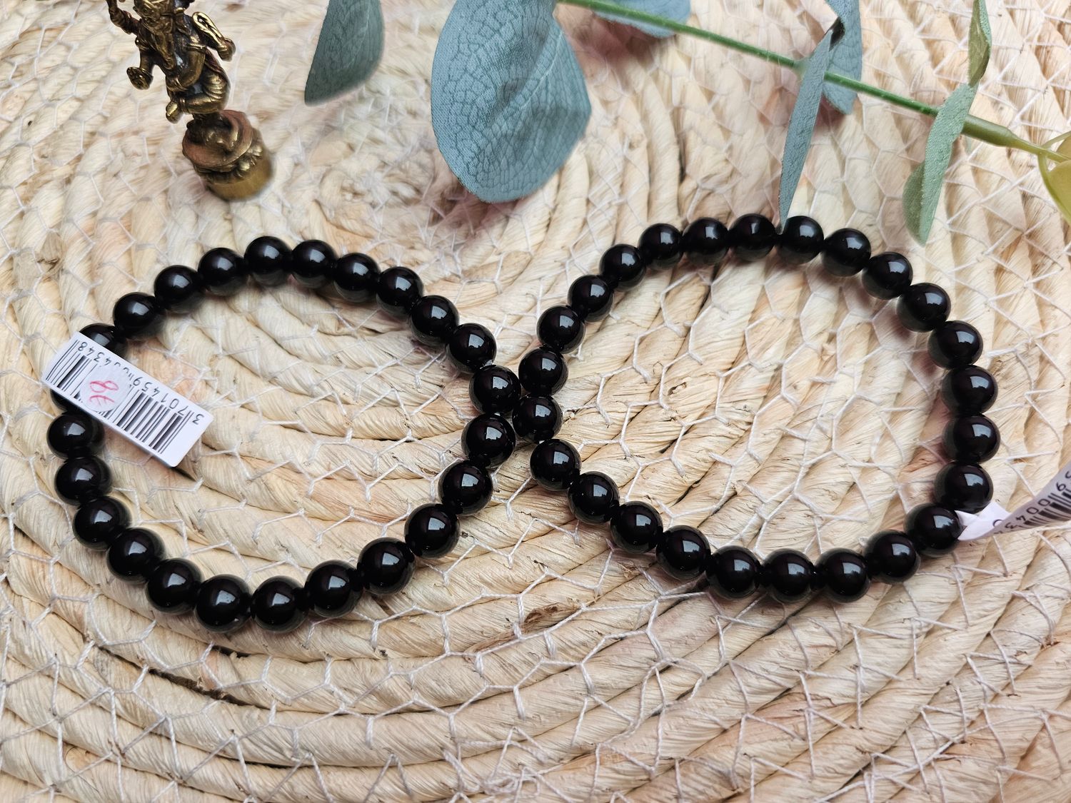 Bracelet en obsidienne noire