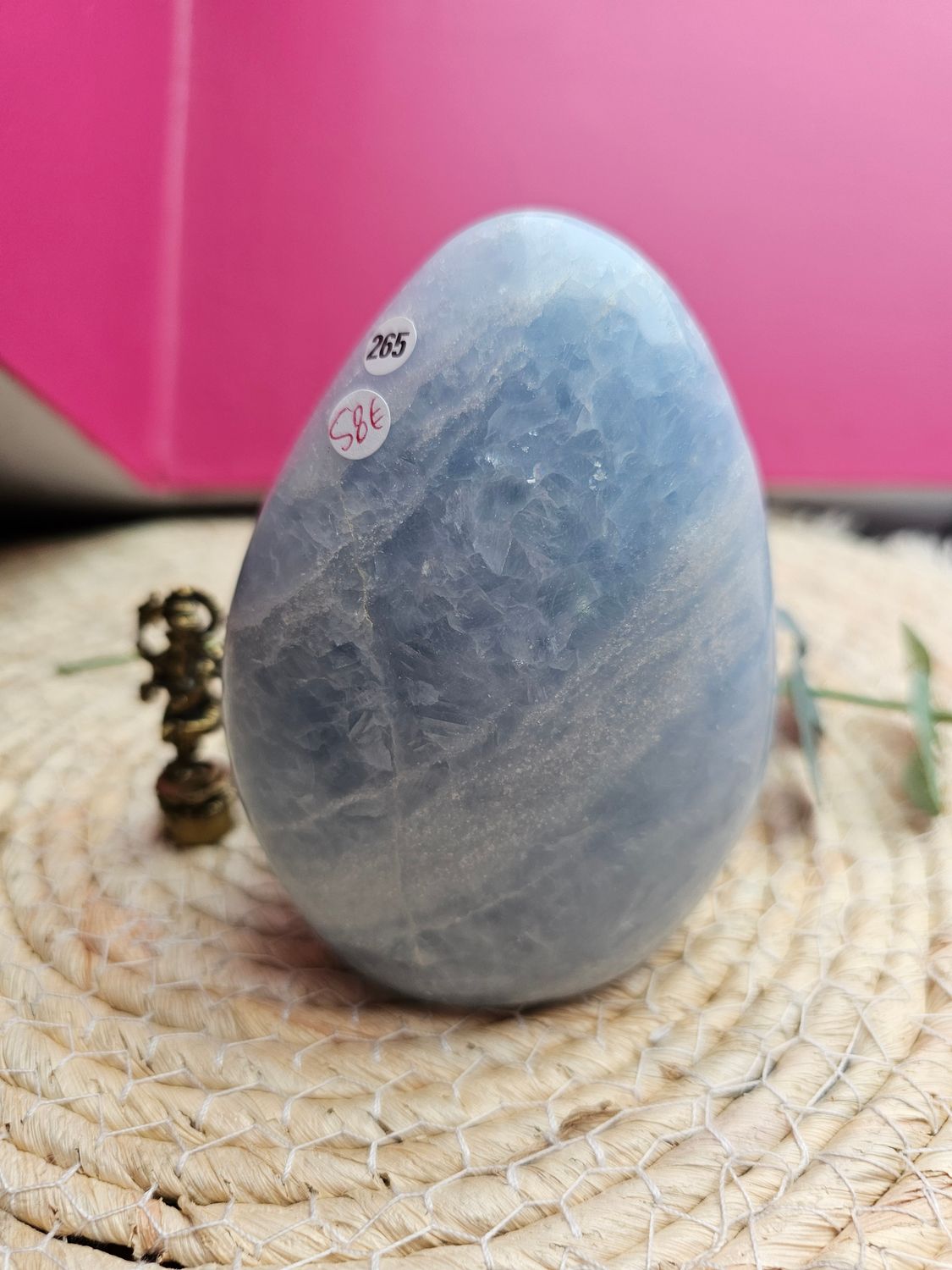 Forme libre de calcite bleue n°265