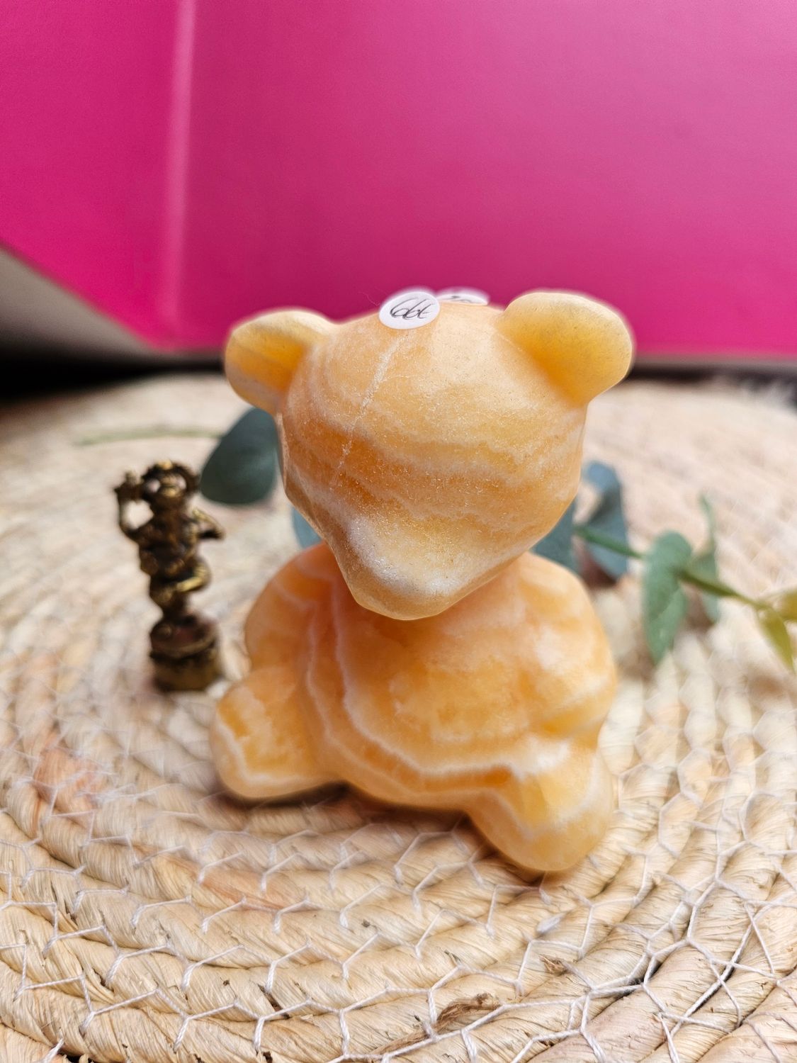 Ourson en calcite jaune n°168