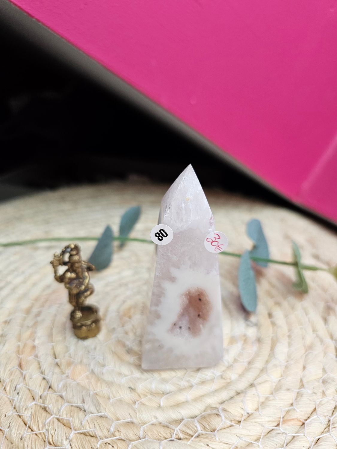 Pointe en agate blanche  n°80