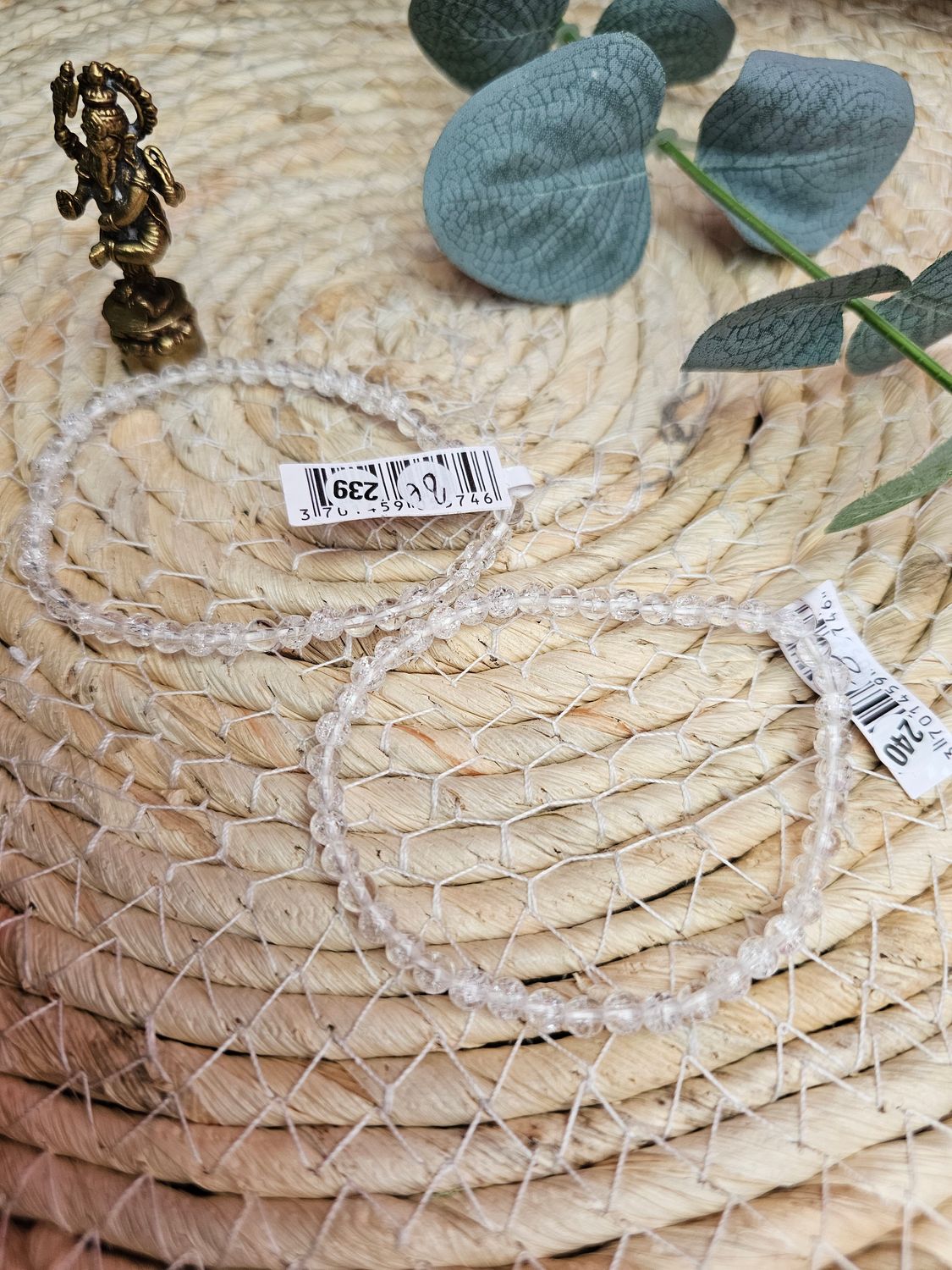 Bracelet en cristal de roche craquelé n°239 ou 240