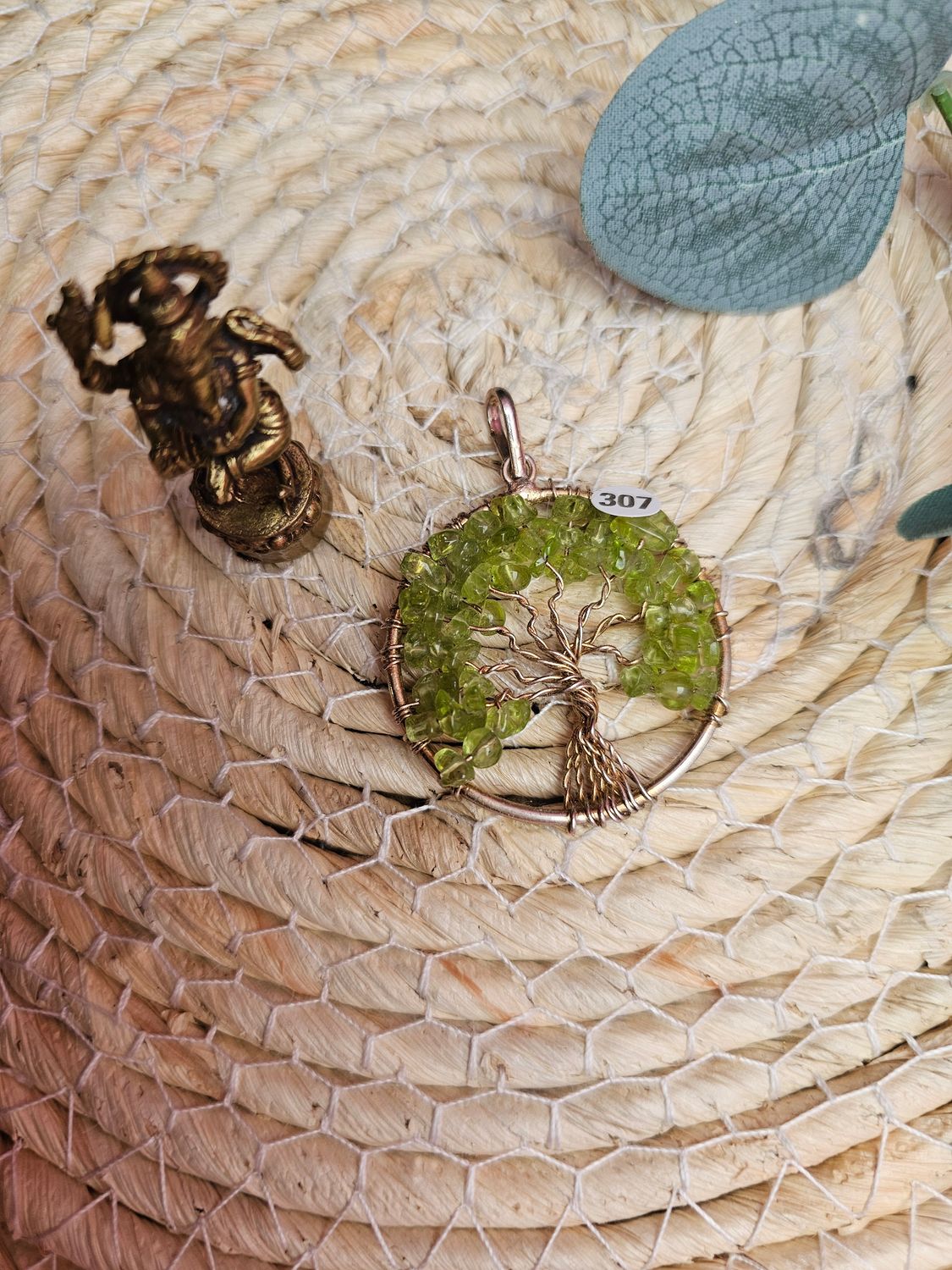 Pendentif arbre de vie peridot n°307