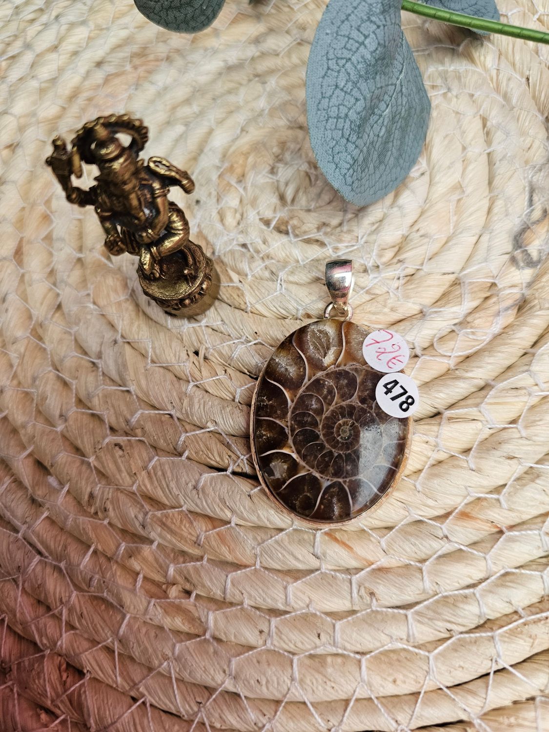 Pendentif argent en Ammonite n°478