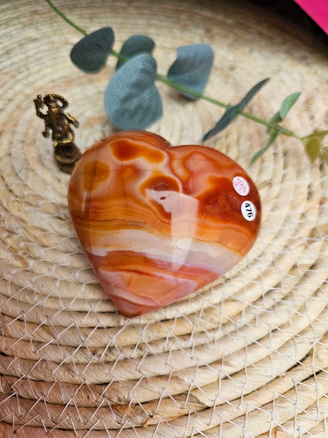 Coeur en cornaline n°476