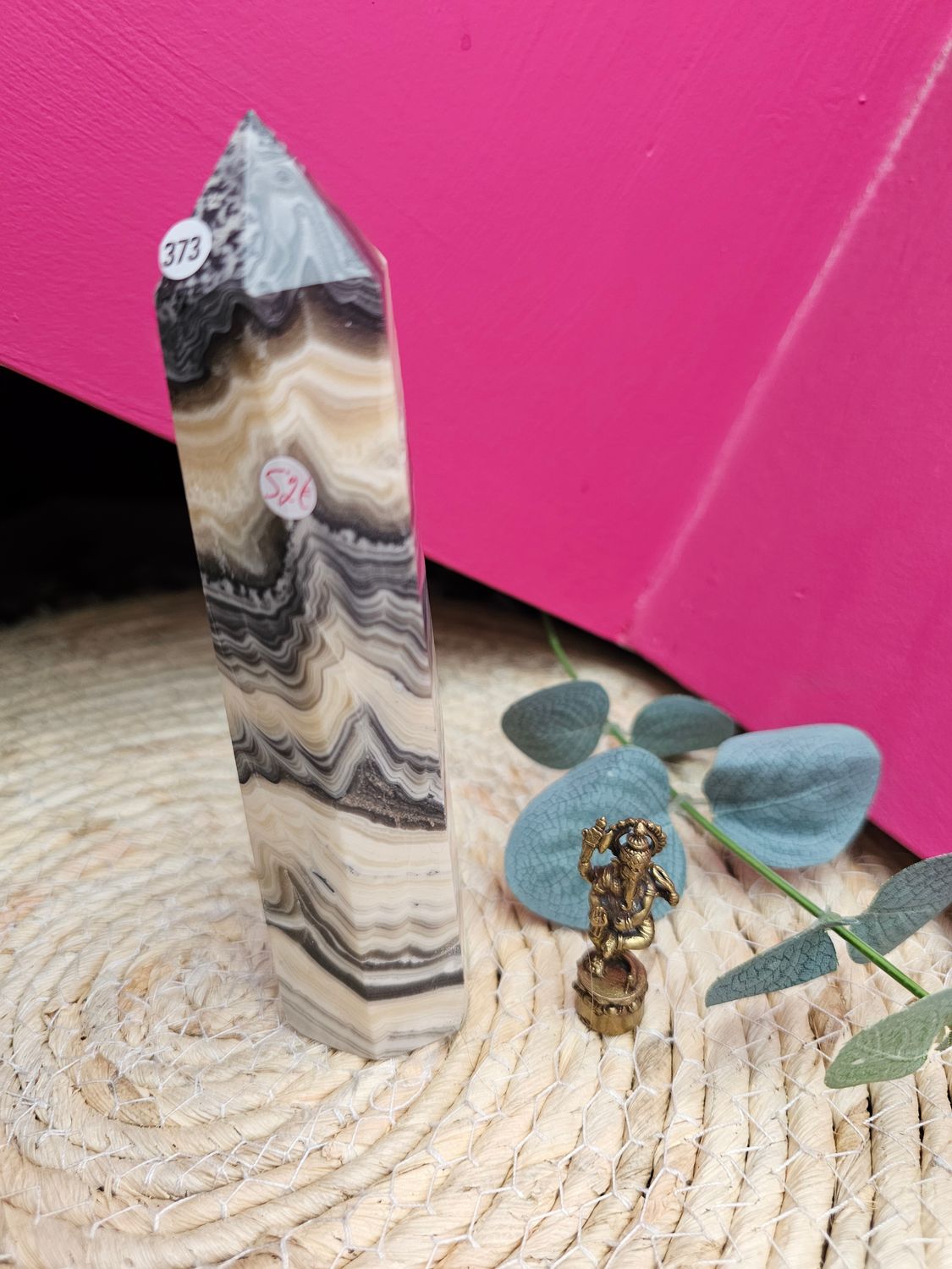 Pointe en calcite jaune n°373
