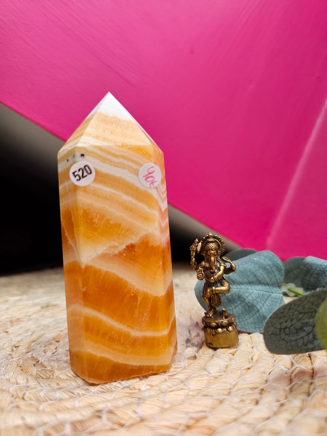 Pointe en calcite jaune n°520