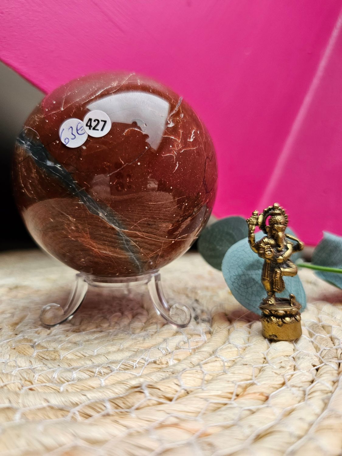 Jaspe océan, sphère n°427