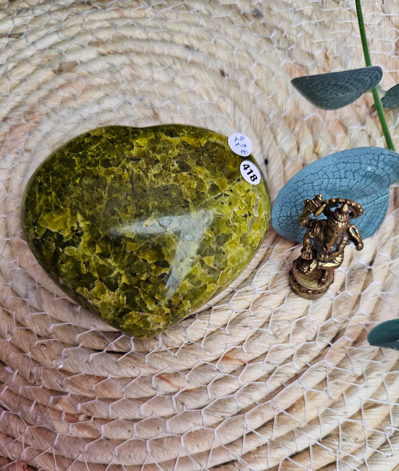 Opale verte, coeur n°418