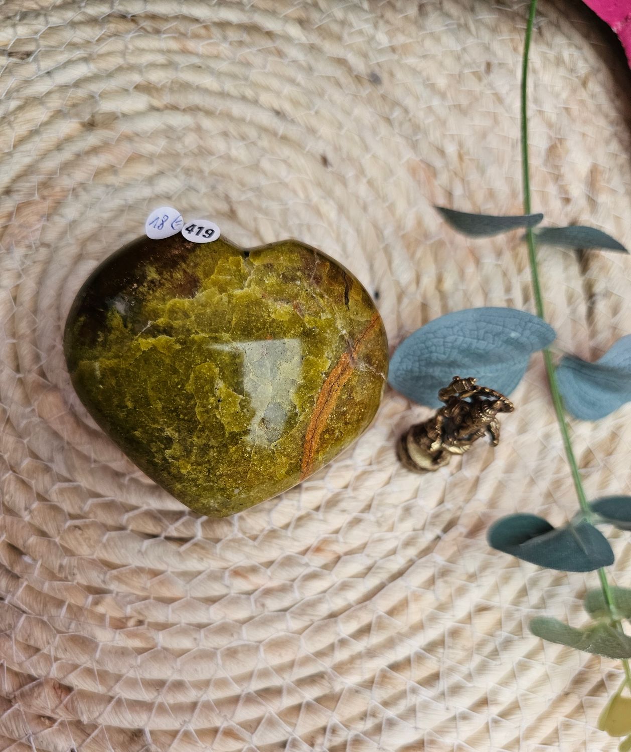 Opale verte, coeur n°419