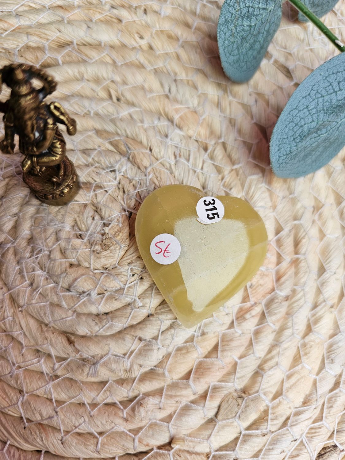 Cœur en calcite citron °315