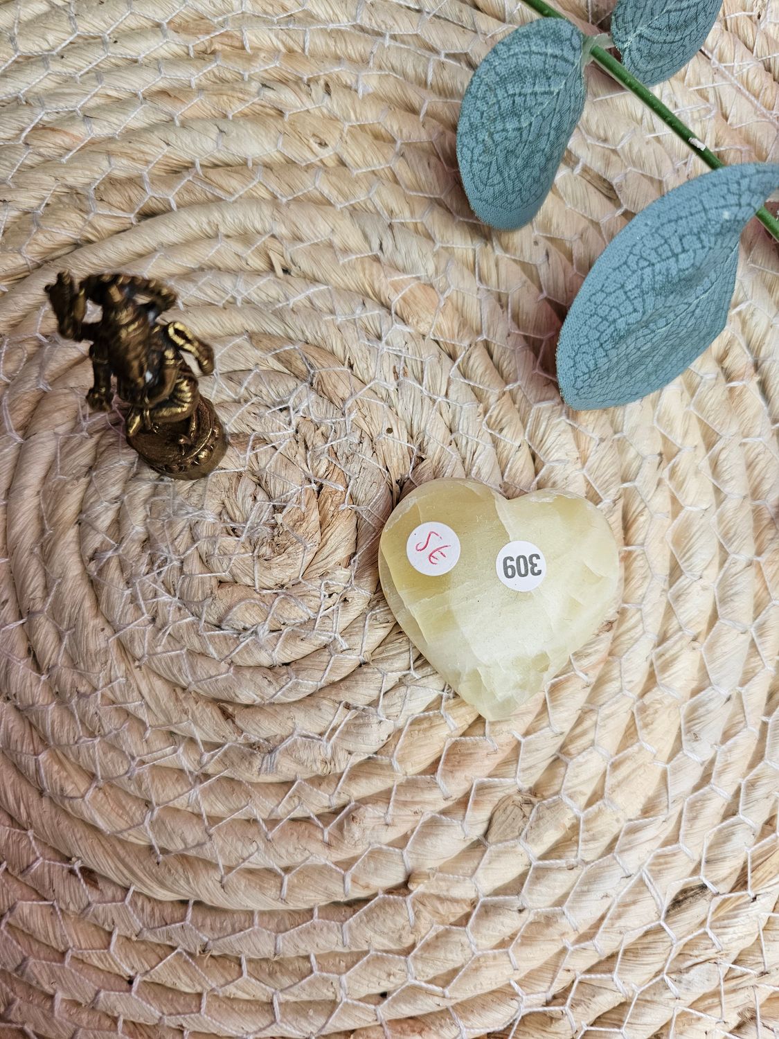 Cœur en calcite citron °309