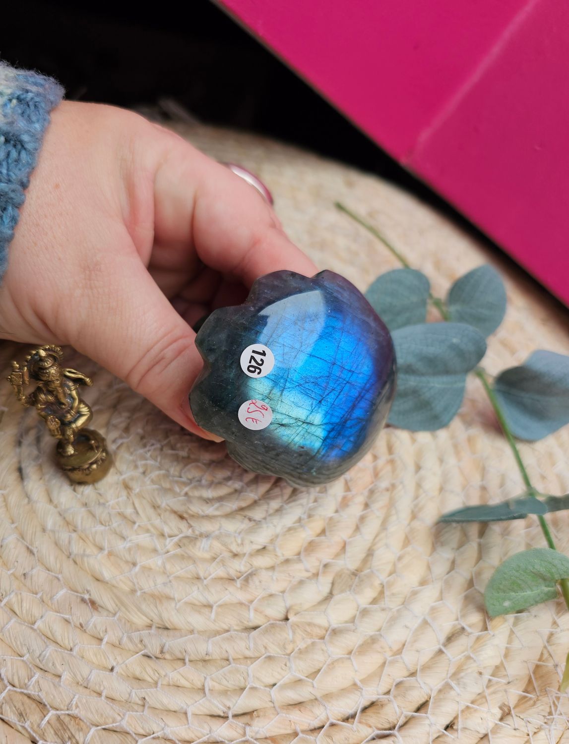 Champignon en labradorite n°126