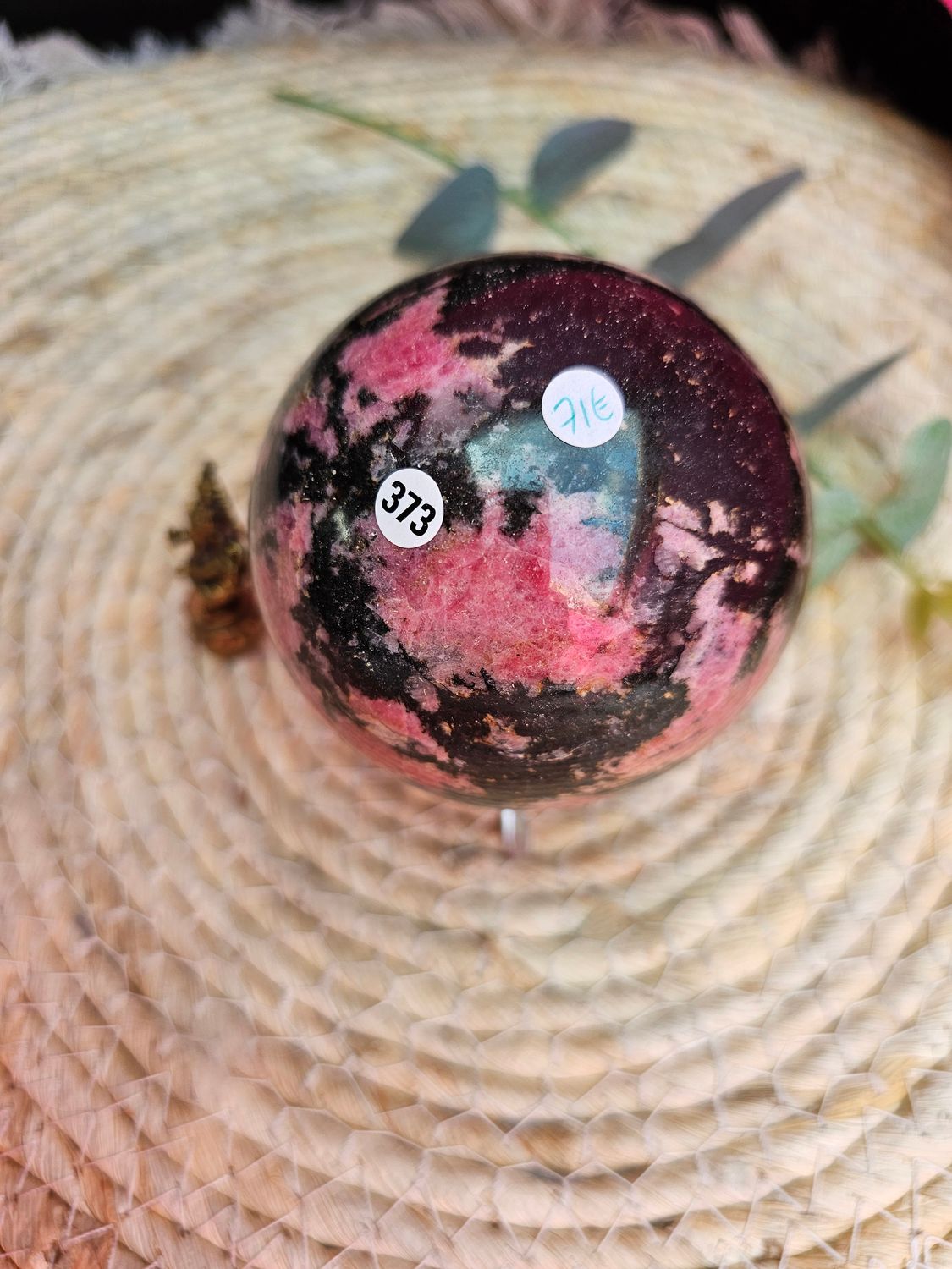 Sphère en rhodonite n°373