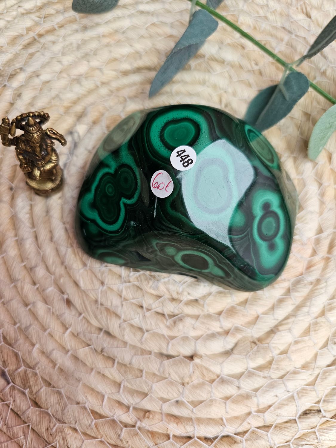 Forme libre en malachite n°448