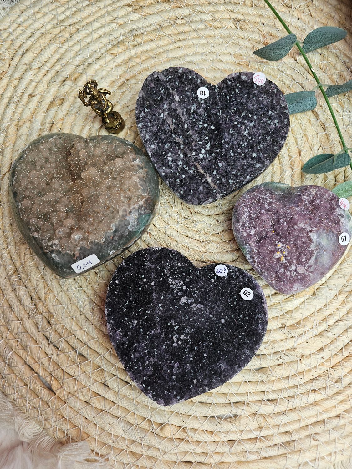 Coeur en améthyste n°18, n°61 , n°62 ou n°70