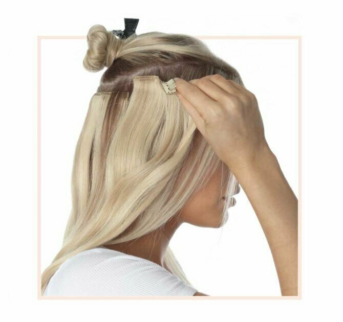 Extensions à Clips  cheveux Russes  Certifiés Vierge  longueur 55 cm 100g