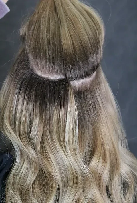 Extensions Invisible  Weft Cheveux Vierge Russes 100G