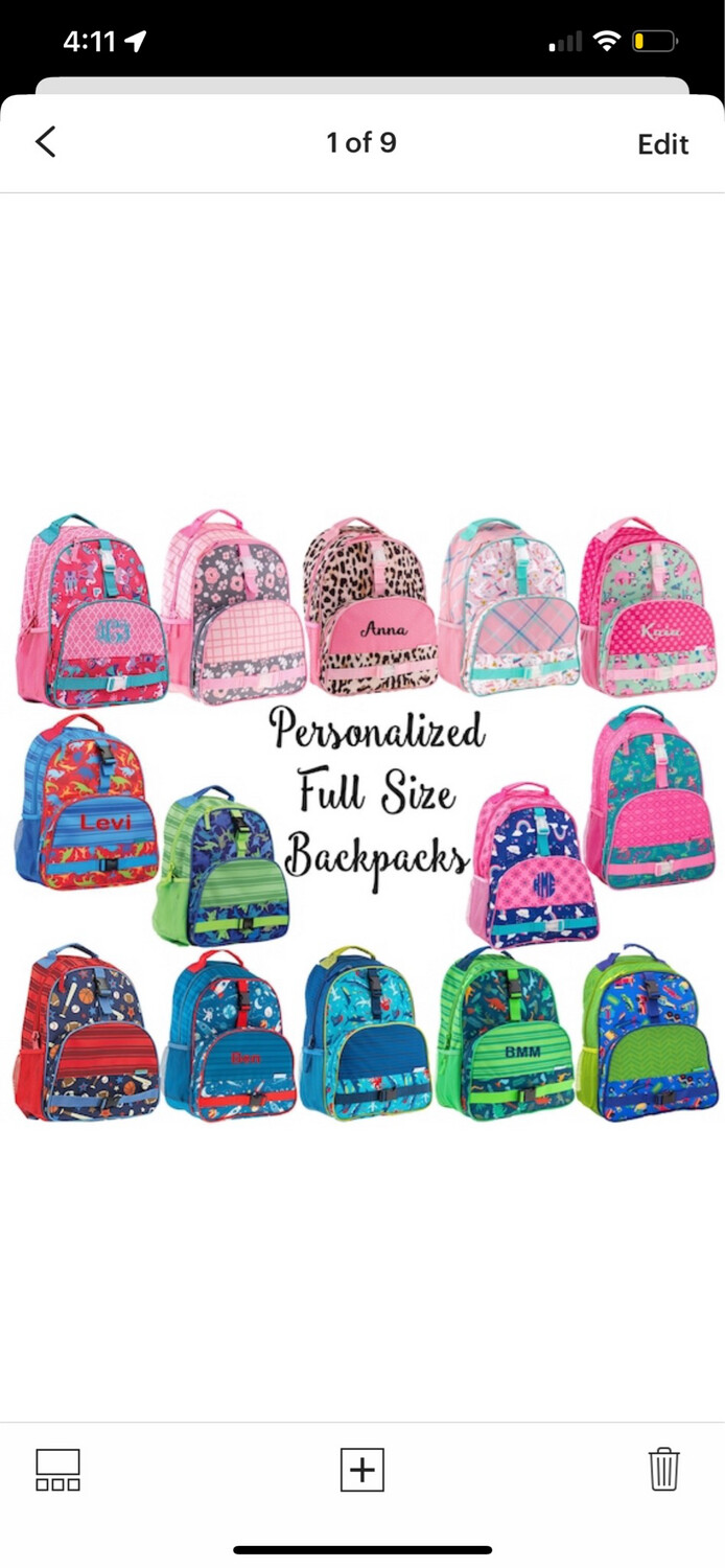 stephen joseph personalized backpack