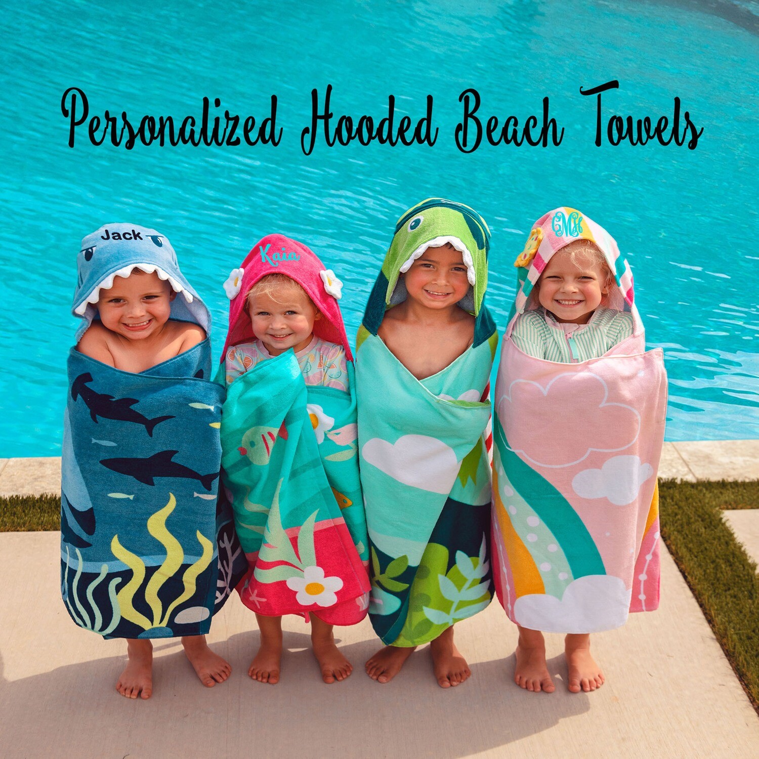 Kids Beach Towel Hooded Bath Towel Hooded Towel for Kids Stephen Joseph Hooded Towel jelly fish Towel Jelly Fish Hooded Towel