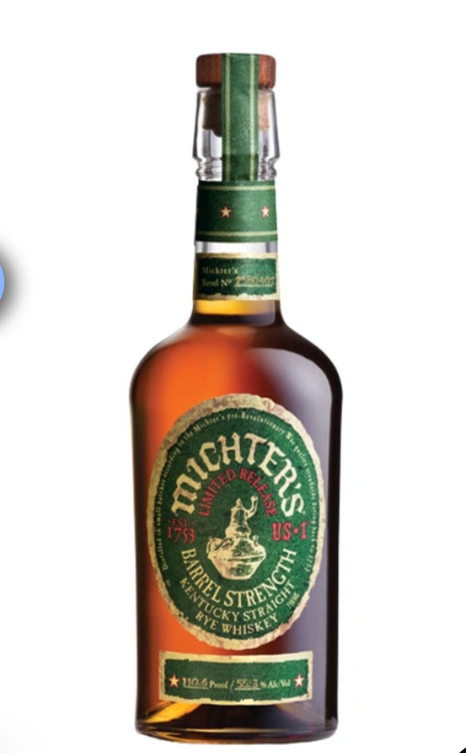 Michter's Barrel Strength Straight Rye Whiskey - Limited Edition