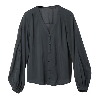 V-Neck Blouse - Dark Pine V-Neck Blouse - Dark Pine