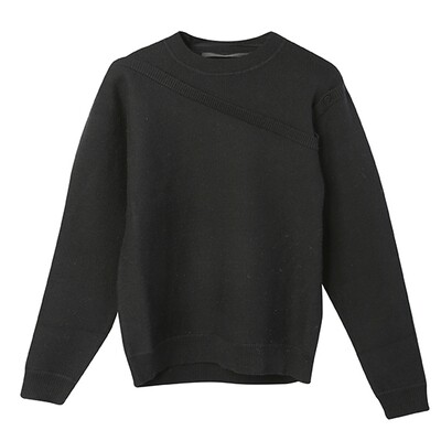 2 in 1 Crew Neck Sweater - Black 2 in 1 Crew Neck Sweater - Black