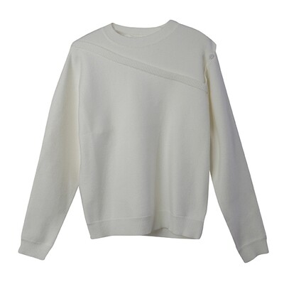 2 in 1 Crew Neck Sweater - Vanilla 2 in 1 Crew Neck Sweater - Vanilla