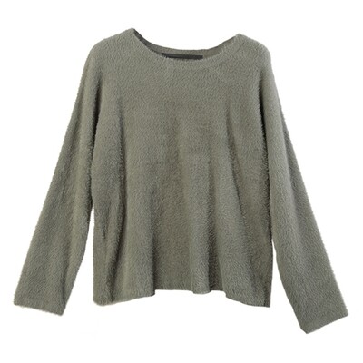 Batwing Nylon-Fur Sweater - Olive Batwing Nylon-Fur Sweater - Olive