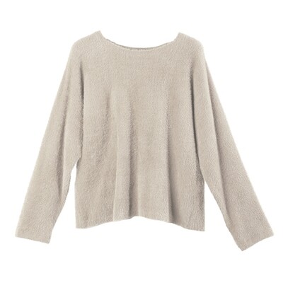 Batwing Nylon-Fur Sweater - Dove Batwing Nylon-Fur Sweater - Dove