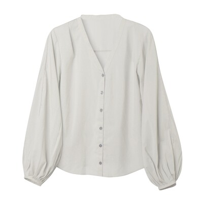 V-Neck Blouse - Eggshell V-Neck Blouse - Eggshell